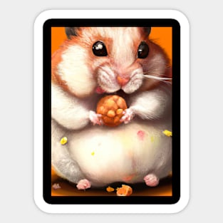 Hamster is Eating Sticker